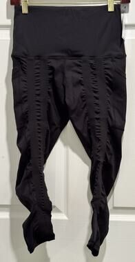 Sweetflexx Resistance Leggings 23" With Pockets Pull On Booty Band Black Size 6